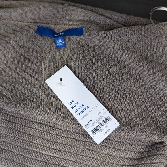 COPY - NWOT Apt. 9 Brown Cardigan XXL - Picture 2 of 6